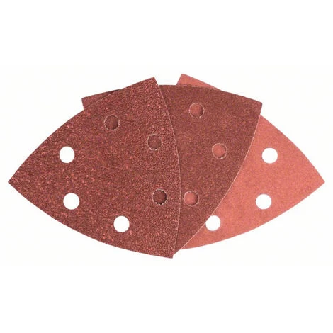 Bosch Accessories 2607019500 Deltaschleifpapier-Set Mit Klett, Gelocht Körnung 60, 120, 240 Eckmaß 3 Bosch Accessories 2607019500 Deltaschleifpapier-Set Mit Klett, Gelocht Körnung 60, 120, 240 Eckmaß