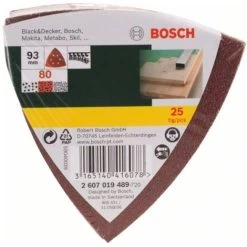 Bosch Schleifblatt-Set Für Deltaschleifer, 93 Mm, Körnung 80, 6 Löcher, 25er-Pack -Werkzeug Garten Verkauf 12737748 2