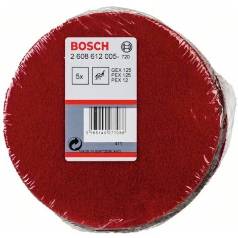 Bosch Polierfilz Für Exzenterschleifer, Hart, Klett, 128 Mm, 5er-Pack 4 Bosch Polierfilz Für Exzenterschleifer, Hart, Klett, 128 Mm, 5er-Pack – Bild 2