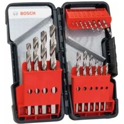Bosch 18-tlg. Metallbohrer-Set, Toughbox, HSS-G, DIN 338, 135°, 1–10 mm