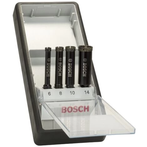 Bosch Fliesenbohrer 6-14mm Diamantnassbohrer-Set RobustLine 4 Tlg. 3 Bosch Fliesenbohrer 6-14mm Diamantnassbohrer-Set RobustLine 4 Tlg.