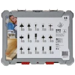 Bosch Freihandfräser-Set. 6-mm-Schaft. 15-teilig -Werkzeug Garten Verkauf 15024873 3