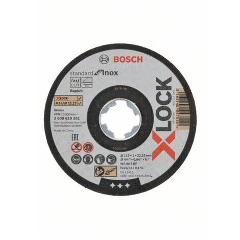 Bosch Ø 115mm X-LOCK Trennscheibe Standard For Inox WA 60 T BF Gerade 10er Pack 3 Bosch Ø 115mm X-LOCK Trennscheibe Standard For Inox WA 60 T BF Gerade 10er Pack