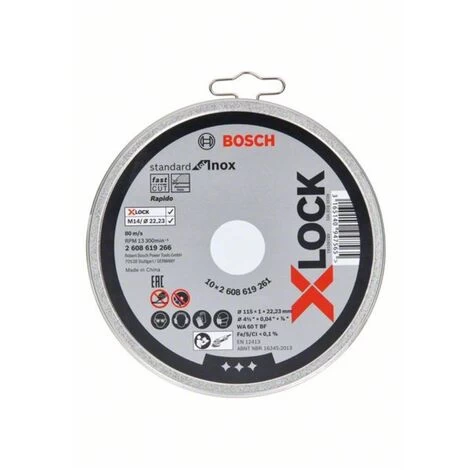 Bosch Ø 115mm X-LOCK Trennscheibe Standard For Inox WA 60 T BF Gerade 10er Pack 4 Bosch Ø 115mm X-LOCK Trennscheibe Standard For Inox WA 60 T BF Gerade 10er Pack – Bild 2