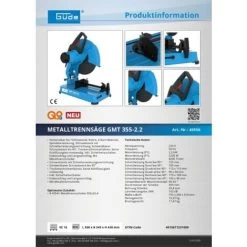 Güde GMT 355-2.2 Metalltrennsäge Metallsäge Säge Kappsäge Eisensäge 7 Güde GMT 355-2.2 Metalltrennsäge Metallsäge Säge Kappsäge Eisensäge -Werkzeug Garten Verkauf 18033008 3