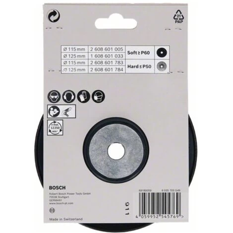 Bosch Stützteller 125 mm, M14, Hart, Für Exzenterschleifer 4 Bosch Stützteller 125 mm, M14, Hart, Für Exzenterschleifer – Bild 2