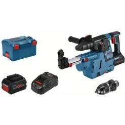 Bosch Professional Bosch Akku-Bohrhammer SDS Plus GBH 18V-26 F Mit Absaugung GDE 18V-16, 2 X 5.5Ah ProCore, Ladegerät, Zubehör, L-BOXX