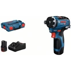 Bosch Professional Bosch Akku-Schrauber GSR 12V-35 HX, 2 X Akku GBA, Ladegerät, Zubehör, L-BOXX Mit Einlagen