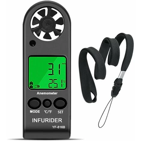 LCD-tragbarer Anemometer, Mini-Wind-Tachometer, Airflow-Anemometer-Thermometer Mit Max / AVG / Aktueller Windgeschwindigkeit Für DRONE-Flug 3 LCD-tragbarer Anemometer, Mini-Wind-Tachometer, Airflow-Anemometer-Thermometer Mit Max / AVG / Aktueller Windgeschwindigkeit Für DRONE-Flug