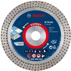 Bosch EXPERT HardCeramic 76 mm Diamanttrennscheiben 76 X 1,5 X 10 mm, Für Mini-Winkelschleifer