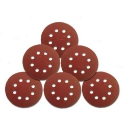 100 Stück Klett 125 Mm Schleifscheiben Schleifpapier 8 Loch Körnung 24