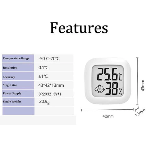 Mini LCD Digitales Innenthermometer Hygrometer 4 Stück Thermo Hygrometer Tragbare Hohe Genauigkeit Komfortanzeige Für Wohnzimmer Lager Babyzimmer Umkleideraum 7 Mini LCD Digitales Innenthermometer Hygrometer 4 Stück Thermo Hygrometer Tragbare Hohe Genauigkeit Komfortanzeige Für Wohnzimmer Lager Babyzimmer Umkleideraum – Bild 5