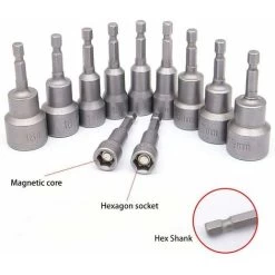 TRIO Magnetischer Steckschlüsseleinsatz Für Bohrer, Steckschlüssel Und Schlagschrauber Adapter 8mm （10 Stück） -Werkzeug Garten Verkauf 41682568 4