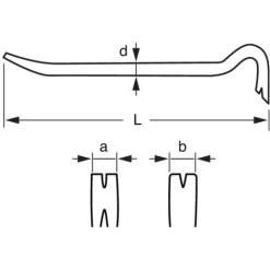 Bahco Flaches Nageleisen Mit Gebogenem Und Flachem Ende, 374 mm -Werkzeug Garten Verkauf 41832521 3