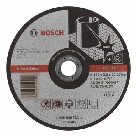 Bosch Accessories 2608600322 2608600322 Trennscheibe Gerade 180 Mm 1 St. Stahl 3 Bosch Accessories 2608600322 2608600322 Trennscheibe Gerade 180 Mm 1 St. Stahl