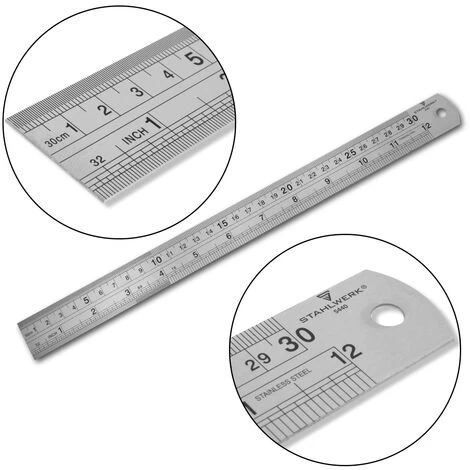 STAHLWERK Hochwertiges Edelstahl-Lineal / Stahlmaßstab In Der Länge 300 Mm, Geeignet Für Den Einsatz In Der Industrie, Handwerk Und DIY 3 STAHLWERK Hochwertiges Edelstahl-Lineal / Stahlmaßstab In Der Länge 300 Mm, Geeignet Für Den Einsatz In Der Industrie, Handwerk Und DIY