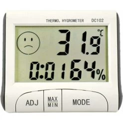 LangRay LCD Digitales Feuchtigkeitsmessgerät Indoor Hot Thermometer Hygrometer Uhr Temperatur