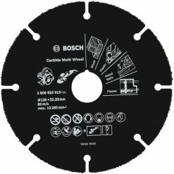 BOSCH Professional Bosch Carbide Multi Wheel - Schneidscheibe - Für Holz, Kunststoff, Holz Mit Nägeln, Putz - 125 Mm (2608623013)