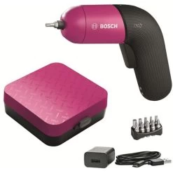 Bosch Akku-Schrauber Lithium-Ionen IXO 6 Pink Colour Edition Inkl. Boxx, 10 Tlg. Bitsatz