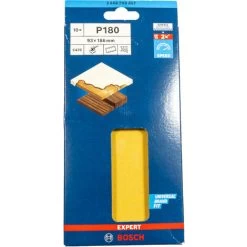 Bosch EXPERT C470 Schleifpapier 93 X 186 Mm, P40 - P400 (10er Pack, Für Hartholz & Farbe Auf Holz, 8 Loch)