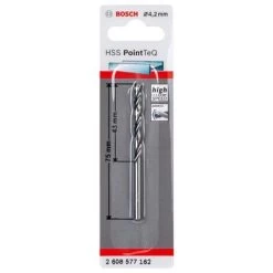 Bosch HSS PointTeQ Metallbohrer DIN338, Ausführung: 4,2mm, 1er VE, 2608577162