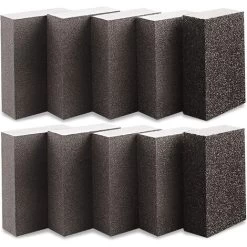 MINKUROW 10 Stück Schleifschwamm Körnung 1200-1500 Schleifklötze 70 X 100 X 25 Mm Nass- Und Trockeneinsatz Für Holz Metallfarbe Waschbar Und Wiederverwendbar