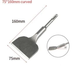 Hochleistungs-Fliesenmeißel 165 Mm X 75 Mm Abgewinkelt, Fliesenoptimierte Geometrie, Gehärteter, Breiter Meißel In Profiqualität