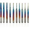 10-teiliges PCB-Kit Blauer Nano-Rotationsschneider Schaft 3 Mm Wolframkarbid-Endgravur-Set Für CNC-Fräser Gratwerkzeug Mit Aufbewahrungskoffer -Werkzeug Garten Verkauf 72592540 1