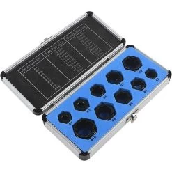 10 Stück 3/8 Stecknuss 9-19mm Beschädigte Mutter Bolzenausdreher Bolzenentferner Schloss