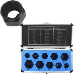 10 Stück 3/8 Stecknuss 9-19mm Beschädigte Mutter Bolzenausdreher Bolzenentferner Schloss -Werkzeug Garten Verkauf 75269307 3