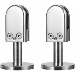 Glasklemme Für Treppen, 2 Stück Glasklemme 5–8 Mm, Glasklemme Aus Edelstahl 304, Glasgeländerklemmen, Mit Unterer Stützsäule, Verstellbar, Für Bildschirme, Poolzäune