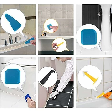 Stück Silikon-Fugenglätter Und Verstemmungswerkzeuge Für Badezimmer, Küche Und Dichtungsmittel Silikonfugenentferner 4 Stück Silikon-Fugenglätter Und Verstemmungswerkzeuge Für Badezimmer, Küche Und Dichtungsmittel Silikonfugenentferner – Bild 2
