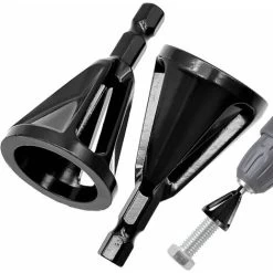 2er-Pack Außenentgratungswerkzeug Für Bohrer, Edelstahl-Fasenwerkzeug, Passend Für Schrauben Der Größe 8–32, Schwarz