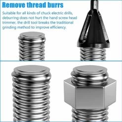 2er-Pack Außenentgratungswerkzeug Für Bohrer, Edelstahl-Fasenwerkzeug, Passend Für Schrauben Der Größe 8–32, Schwarz 9 2er-Pack Außenentgratungswerkzeug Für Bohrer, Edelstahl-Fasenwerkzeug, Passend Für Schrauben Der Größe 8–32, Schwarz -Werkzeug Garten Verkauf 78318040 3
