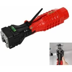 18-in-1-Steckschlüssel-Werkzeug Für Wasserhähne, Multifunktionale Installation Von Wasserhähnen Und Waschbecken, Für Die Installation Von Badezimmern, Küchenspülen, Toilettenschüsseln (rot)