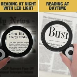 Lupe Mit Licht, 30-fache Große Handlupe 18 LED Kaltes Und Warmes Licht Mit 3 Modi, Beleuchtete Beleuchtete Lupe Für Senioren Rea -Werkzeug Garten Verkauf 84158751 4