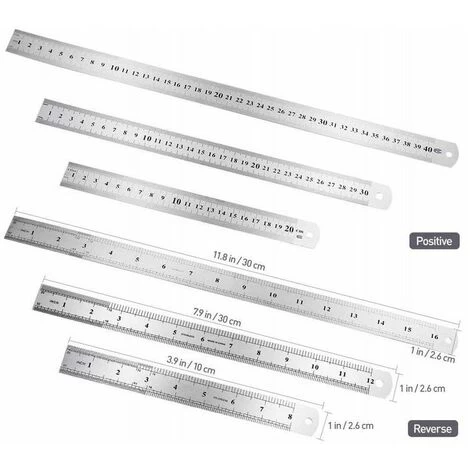 20 Cm + 30 Cm + 40 Cm Swordfish Stahllineal Metrisch Zoll Stahllineal Edelstahllineal Reverse Engineering Drawing Geeignet Für Den Außenbereich, Werkzeugraum 7 20 Cm + 30 Cm + 40 Cm Swordfish Stahllineal Metrisch Zoll Stahllineal Edelstahllineal Reverse Engineering Drawing Geeignet Für Den Außenbereich, Werkzeugraum – Bild 5