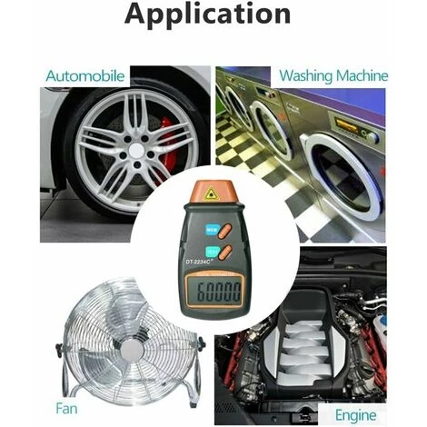 Laser-Taschen-Digital-Tachometer Berührungsloser Tachometer-Bereich 2,5 U/min – 99.999 U/min LCD-Anzeige Mit Reflektierendem Streifen 3 Stck 7 Laser-Taschen-Digital-Tachometer Berührungsloser Tachometer-Bereich 2,5 U/min – 99.999 U/min LCD-Anzeige Mit Reflektierendem Streifen 3 Stck – Bild 5