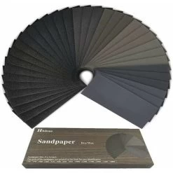 LITZEE Schleif- Und Schleifpapier Schleifpapier, 120 Bis 3000 Körnung Nass-/Trockenschleifpapier 22,9 X 9,1 Cm, Zum Polieren Von Metall, Holz, Auto Nass (42 Papier)