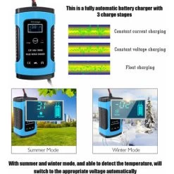 12V 6A Vollautomatisches Autobatterie-Ladegerät Intelligente Stromversorgung Impulsreparatur-Ladegeräte Nass- Und Trocken-Blei-Säure-Batterieladegeräte Mit E -Werkzeug Garten Verkauf 90812566 5