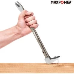 MAXPOWER Brecheisen Set 2-teilig, Nageleisen Nagelschlitze Stemmeisen Brechstange Meißelschaber Brecheisen Aus Geschmiedeten Karbonstahl (210mm Und 300mm) -Werkzeug Garten Verkauf 95121862 3