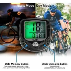 GTA Fahrradtacho Kabelloser Fahrradcomputer Tachometer LCD-Hintergrundbeleuchtung Multifunktions-Fahrradcomputer Wasserdichter Fahrrad-Kilometerzähler, Schwarz -Werkzeug Garten Verkauf 95680462 5
