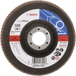 Bosch Accessories 2608607356 X551 Fächerschleifscheibe Durchmesser 125 Mm Bohrungs-Ø 22.33 Mm Stahl