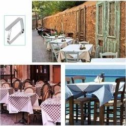 Silber 8,27 Cm1 Set Mit 12 Edelstahl-Tischrockklammern, Tischtuchklammerhalter -Werkzeug Garten Verkauf 97709362 3