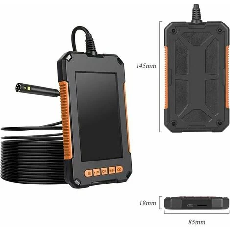 Industrielles Endoskop, Doppelkopf-Endoskop-Inspektionskamera, 1080P HD-Digital-Endoskop Mit Zwei Linsen, 4,3-Zoll-LCD-Bildschirm, IP67 Wasserdicht, Mit 8 LED-Leuchten 5 Industrielles Endoskop, Doppelkopf-Endoskop-Inspektionskamera, 1080P HD-Digital-Endoskop Mit Zwei Linsen, 4,3-Zoll-LCD-Bildschirm, IP67 Wasserdicht, Mit 8 LED-Leuchten – Bild 3