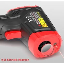 Infrarot Thermometer, Berührungslose Digitale Lasertemperaturpistole Von -58° F Bis 1112° F (-50° C Bis 600° C), Mit Hinterleuchtetem LCD-Display, Ohne Akku 9 Infrarot Thermometer, Berührungslose Digitale Lasertemperaturpistole Von -58° F Bis 1112° F (-50° C Bis 600° C), Mit Hinterleuchtetem LCD-Display, Ohne Akku -Werkzeug Garten Verkauf 97828487 3