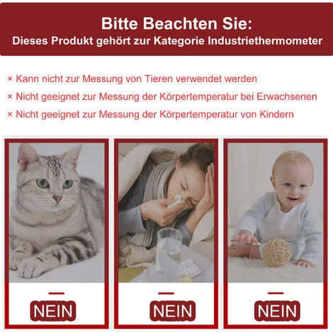 Infrarot Thermometer, Berührungslose Digitale Lasertemperaturpistole Von -58° F Bis 1112° F (-50° C Bis 600° C), Mit Hinterleuchtetem LCD-Display, Ohne Akku 7 Infrarot Thermometer, Berührungslose Digitale Lasertemperaturpistole Von -58° F Bis 1112° F (-50° C Bis 600° C), Mit Hinterleuchtetem LCD-Display, Ohne Akku – Bild 5