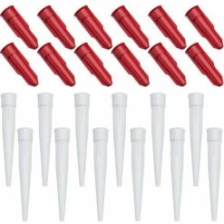 24-teiliges Dichtungsdüsenkappen-Set, Enthält 12 Packungen Weiße Dichtungsdüsen Und 12 Packungen Rote Dichtungskappen, Düsenkappen, Kunststoff -Werkzeug Garten Verkauf 98895482 5